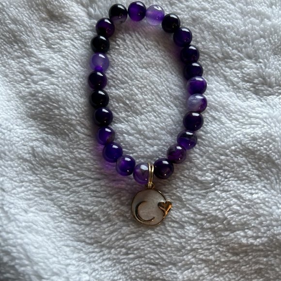 Handcrafted moon beaded bracelet - Picture 1 of 5